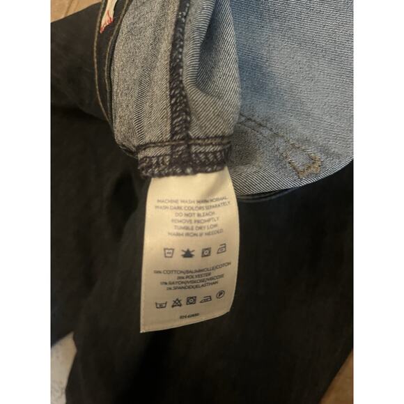 Lands End 30 Stretch Canvas Dark Blue Lightweight Super Skinny Denim Ankle Jeans - Picture 12 of 13